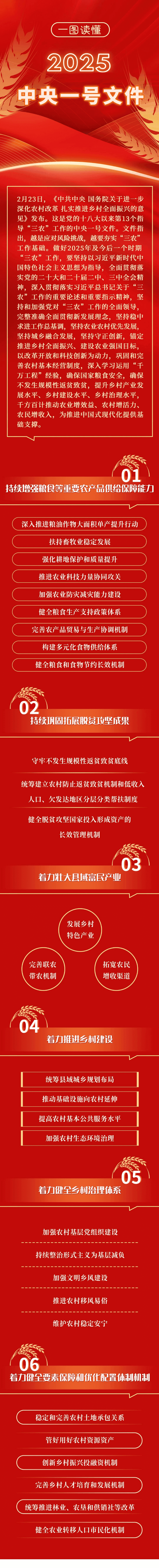 一图速览！2025 年中央一号文件要点